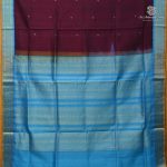 Silk Cotton Sarees Korvai – Dark Wine SAS0038475 - Image 3