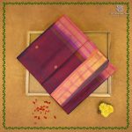 Silk Cotton Sarees Korvai – Dual Shade Maroon SAS0038479