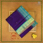 Silk Cotton Sarees Korvai – Dark Indigo SAS0038481