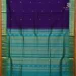 Silk Cotton Sarees Korvai – Dark Indigo SAS0038481 - Image 3