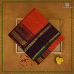 Silk Cotton Sarees Korvai – Rust SAS0038484