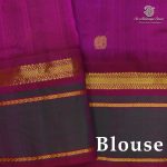 Silk Cotton Sarees Korvai – Dark Navy Blue SAS0038490 - Image 2