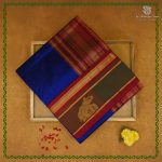 Silk Cotton Sarees Korvai – MS Blue SAS0038491
