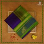 Silk Cotton Sarees Korvai – Dark Indigo SAS0038492