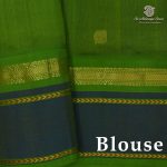 Silk Cotton Sarees Korvai – Dark Indigo SAS0038492 - Image 2