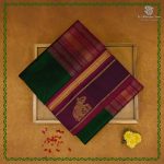 Silk Cotton Sarees Korvai – Emerald Green SAS0038493