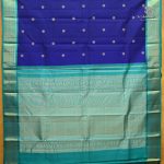 Pure Silk Sarees - Dark Navy Blue SASPS38507 - Image 3