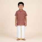 UGA Kids Kurta - Dark Maroon SASK0038529
