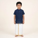 UGA Kids Kurta - Dark Navy Blue SASK0038530