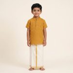 UGA Kids Kurta - Dark Mustard Yellow SASK0038532