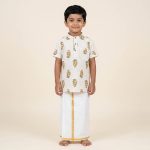 UGA Kids Kurta - Off White SASK0038538