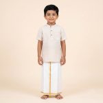 UGA Kids Kurta - Off White SASK0038544