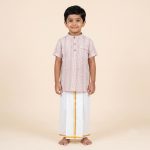 UGA Kids Kurta - Off White SASK0038549