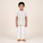 UGA Kids Kurta - Off White SASK0038551