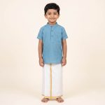 UGA Kids Kurta - Bright Sky Blue SASK0038553