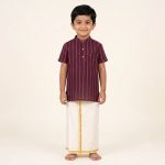 UGA Kids Kurta - Dark Wine SASK0038556