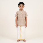 UGA Kids Kurta - Off White and Beige SASK0038564