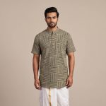 UGA Men's Kurtas - Black and White SASK0038583