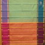 Kuravalli Cotton Sarees - Dual Shade Pista Green SASC38600 - Image 3