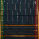 Kuravalli Cotton Sarees - Dark Peacock Green SASC38604 - Image 2