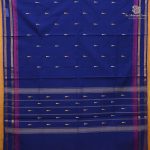 Chettinad Cotton Sarees - Dark Navy Blue SASC38635 - Image 2
