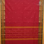 Chettinad Cotton Sarees - Kumkum Red SASC38638 - Image 2