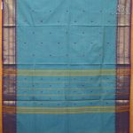 Chettinad Cotton Sarees - Dual Shade Blue SASC38646 - Image 2