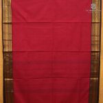 Chettinad Cotton Sarees - Kumkum Red SASC38648 - Image 2
