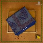 Semi Silk Cotton Printed Sarees – Grayish Blue SASPC38652