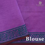 Semi Silk Cotton Printed Sarees – Deep Lilac SASPC38653 - Image 2