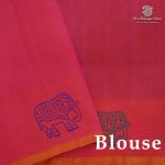 Semi Silk Cotton Printed Sarees – Dark Majenta SASPC38654 - Image 2