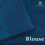 Semi Silk Cotton Printed Sarees – Burgundy SASPC38656 - Image 2