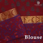 Semi Silk Cotton Printed Sarees – Aqua Green SASPC38658 - Image 2
