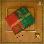 Semi Silk Cotton Printed Sarees – Red Orange SASPC38662