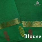 Semi Silk Cotton Printed Sarees – Red Orange SASPC38662 - Image 2