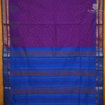 Semi Silk Cotton Printed Sarees – True Purple SASPC38665 - Image 3