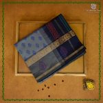 Semi Silk Cotton Printed Sarees – Dark Gray SASPC38666