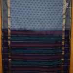 Semi Silk Cotton Printed Sarees – Dark Gray SASPC38666 - Image 3