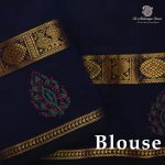 Semi Silk Cotton Printed Sarees – Dark Gray SASPC38666 - Image 2