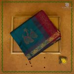 Semi Silk Cotton Printed Sarees – Peacock Green SASPC38676