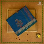 Semi Silk Cotton Printed Sarees – Dual Shade Peacock Blue SASPC38677