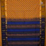 Semi Silk Cotton Printed Sarees – Mango Yellow SASPC38680 - Image 3