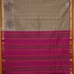 Semi Silk Cotton Printed Sarees – Pinkish Beige SASPC38681 - Image 3