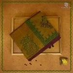 Semi Silk Cotton Printed Sarees – Olive Brown SASPC38682