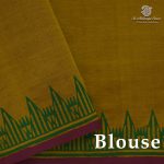Semi Silk Cotton Printed Sarees – Olive Brown SASPC38682 - Image 2