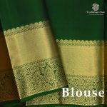 Pure Silk Sarees - Dark Green SASPS38706 - Image 2