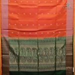 Pure Silk Sarees - Dual Shade Orange With Pink SASPS38737 - Image 3