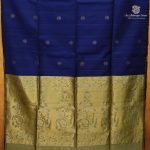 Pure Silk Sarees - Dark Navy Blue SASPS38768 - Image 3