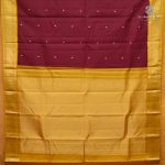 Pure Silk Sarees - Dark Maroon SASPS38773 - Image 3