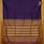Silk Cotton Sarees Simple – Dark Jamun Purple SAS0038780 - Image 3